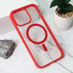 Maska / futrola Magsafe Frame Color za iPhone 15 Pro Max 6.7 crvena.