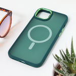 Maska / futrola Magsafe colorful za iPhone 15 Plus tamno zelena.