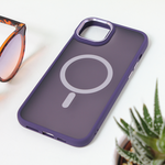 Maska / futrola Magsafe colorful za iPhone 15 Plus ljubicasta.