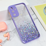 Maska / futrola Frame Glitter za Samsung A245 Galaxy A24 4G ljubicasta.