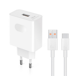 Kucni punjac Honor Super Charge 66W sa kablom beli.