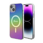 Maska / futrola Guess Hc IML Magsafe Iridescent za iPhone 15 crna (GUHMP15SHITSK).