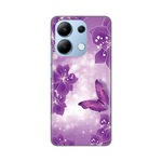 Silikonska maska / futrola print za Xiaomi Redmi Note 13 4G Butterfly And Flowers.