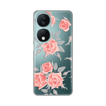 Silikonska maska / futrola print ultra tanka za Huawei Honor X7b Elegant Roses.