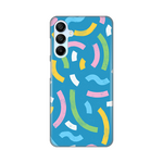 Silikonska maska / futrola print za Samsung A156 Galaxy A15 5G Happy Lines blue.