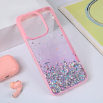 Maska / futrola Frame Glitter za Xiaomi Redmi Note 13 4G roze.