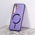 Maska / futrola Magsafe Stripe za Samsung S921B Galaxy S24 ljubicasta.