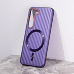 Maska / futrola Magsafe Stripe za Samsung S911B Galaxy S23 ljubicasta.