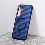 Maska / futrola Magsafe Stripe za Samsung S921B Galaxy S24 plava.