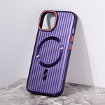 Maska / futrola Magsafe Stripe za iPhone 14 ljubicasta.