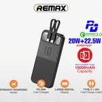 Back Up Baterija prenosiva baterija REMAX Stervui Series RPP-619 PD 20W+ QC 22.5W 10000mAh crni.