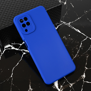 Silikonska maska / futrola Teracell Giulietta za Samsung A125F Galaxy A12 mat plava.