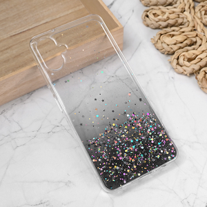 Silikonska maska / futrola Glitter za Samsung A065F Galaxy A06 5G crna.