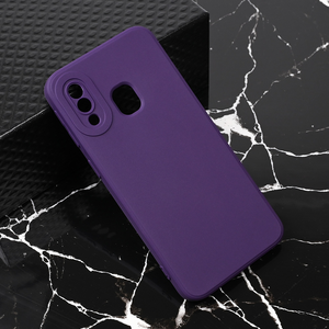 Silikonska maska / futrola Teracell Giulietta za Samsung A405F Galaxy A40 mat tamno ljubicasta.