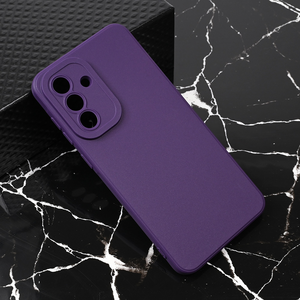 Silikonska maska / futrola Teracell Giulietta za Samsung A566 Galaxy A56 5G mat tamno ljubicasta.