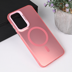 Maska / futrola Magsafe providna za Samsung A366 Galaxy A36 5G roze.