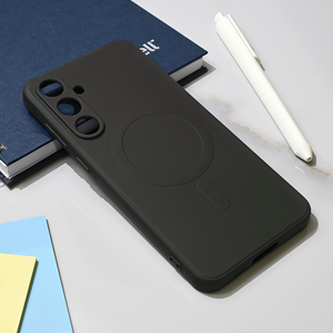 Silikonska maska / futrola Teracell Giulietta Magsafe za Samsung A556 Galaxy A55 5G crna.