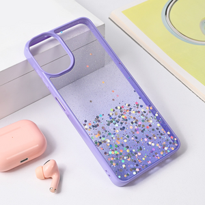 Maska / futrola Frame Glitter za Samsung A065F Galaxy A06 ljubicasta.