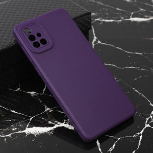 Silikonska maska / futrola Teracell Giulietta za Samsung A715F Galaxy A71 mat tamno ljubicasta.