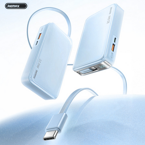 Back Up Baterija prenosiva baterija REMAX FCP-25 Fast Charging 22.5W(teleskopski kabl) Type-C 10000mAh plavi.