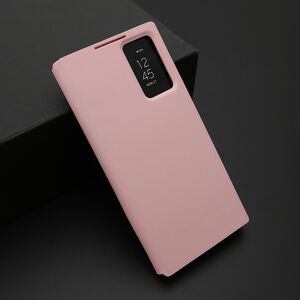 Maska / futrola na preklop Smart Window za Samsung Galaxy S22 Ultra 5G roze (MS).