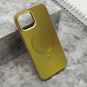 Maska / futrola COLOR METAL MagSafe za iPhone 12/12 Pro (6.1) zlatna (MS).