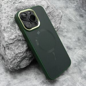 Maska / futrola CARBON MagSafe za iPhone 15 Pro Max (6.7) zelena (small camera) (MS).