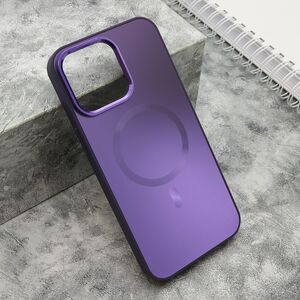 Maska / futrola COLOR METAL MagSafe za iPhone 15 Pro Max (6.7) ljubicasta (MS).