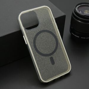 Maska / futrola CRYSTAL MagSafe za iPhone 15 crna (MS).