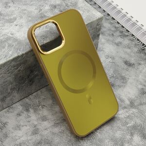Maska / futrola COLOR METAL MagSafe za iPhone 15 zlatna (MS).