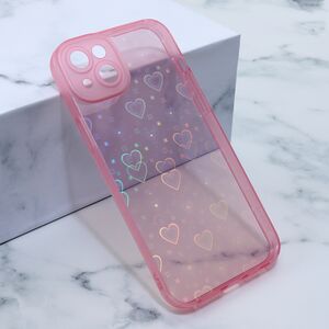Maska / futrola Heart Color IMD za iPhone 14 Plus (6.7) roze (MS).