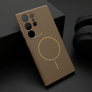 Maska / futrola JELLY MagSafe za Samsung S928 Galaxy S24 Ultra 5G tamno zlatna (MS).