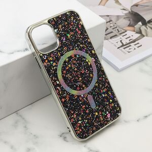 Maska / futrola GLAM GLOW MagSafe za iPhone 11 (6.1) crna (MS).