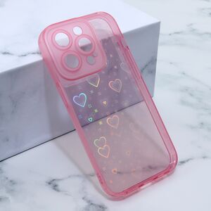 Maska / futrola Heart Color IMD za iPhone 14 Pro (6.1) roze (MS).