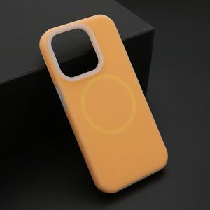 Maska / futrola PASTEL COLOR MagSafe za iPhone 15 Pro (6.1) narandzasta (MS).