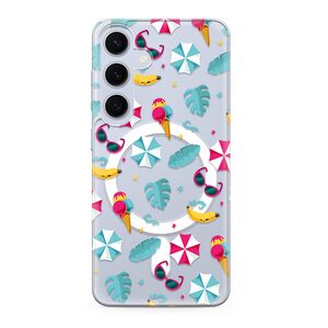 Maska / futrola silikonska print MagSafe za Samsung S921 Galaxy S24 5G beach (MS).