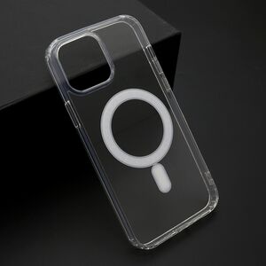 Maska / futrola STANDARD MagSafe (sa IC) za iPhone 15 Pro Max (6.7) providna (bela) (MS).