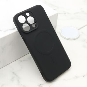 Maska / futrola VELVET TOUCH MagSafe za iPhone 15 Pro Max (6.7) crna (MS).