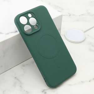 Maska / futrola VELVET TOUCH MagSafe za iPhone 15 Pro Max (6.7) tamno zelena (MS).