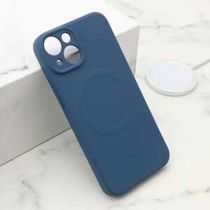 Maska / futrola VELVET TOUCH MagSafe za iPhone 14 (6.1) plava (MS).