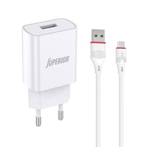Kucni punjac Superior CO-DC21 2.1A Micro USB beli (MS). Kucni punjac Superior CO-DC21 2.1A Micro USB beli (MS).