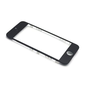 Staklo touchscreen-a za Iphone 5S sa frejmom + OCA sticker crni (MS).