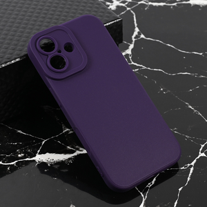 Silikonska maska / futrola Teracell Giulietta za iPhone 17 mat tamno ljubicasta.