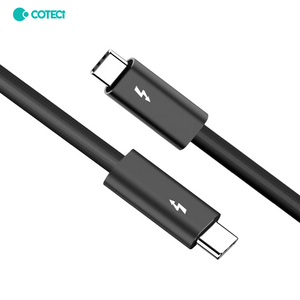 Data kabl Coteci Thunderbolt 87315 40Gbps 100W 8k PD Type C na Type C crni 1m. Data kabl Coteci Thunderbolt 87315 40Gbps 100W 8k PD Type C na Type C crni 1m.