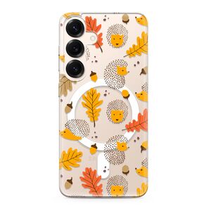 Maska / futrola silikonska print MagSafe za Samsung S931 Galaxy S25 5G leaves (MS).