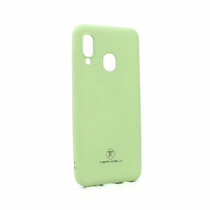 Silikonska maska / futrola Teracell Giulietta za Samsung A202 Galaxy A20E mat zelena.
