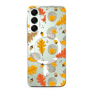 Maska / futrola silikonska print MagSafe za Samsung A166 Galaxy A16 5G leaves (MS).