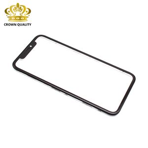 Staklo touchscreen-a za iPhone 11 + frame + OCA stiker (Crown Quality) crni (MS).