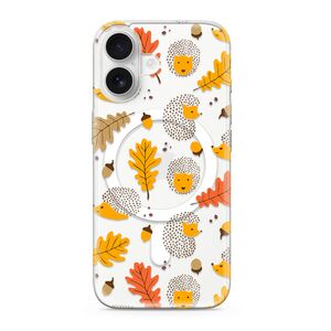 Maska / futrola silikonska print MagSafe za iPhone 17 leaves (MS).