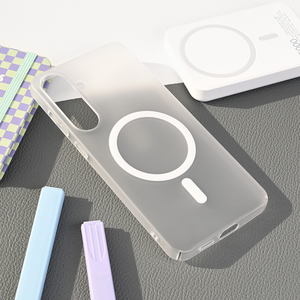 Maska / futrola Magsafe mat PC za Samsung S936 Galaxy S25 Plus bela.